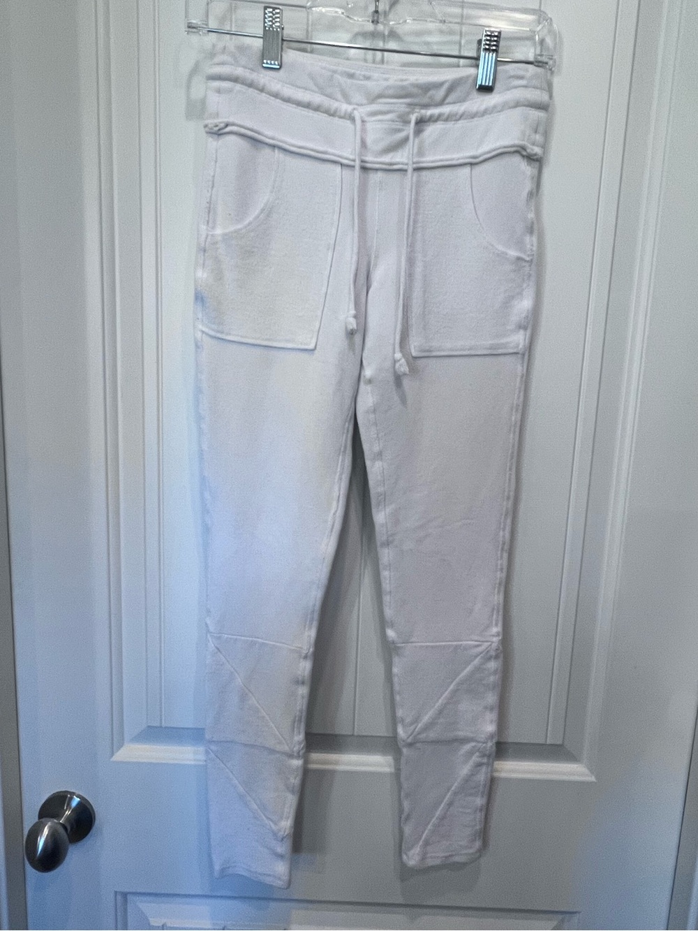 FP Movement Free People White / Off White Drawstring Pocket Joggers Sz Small